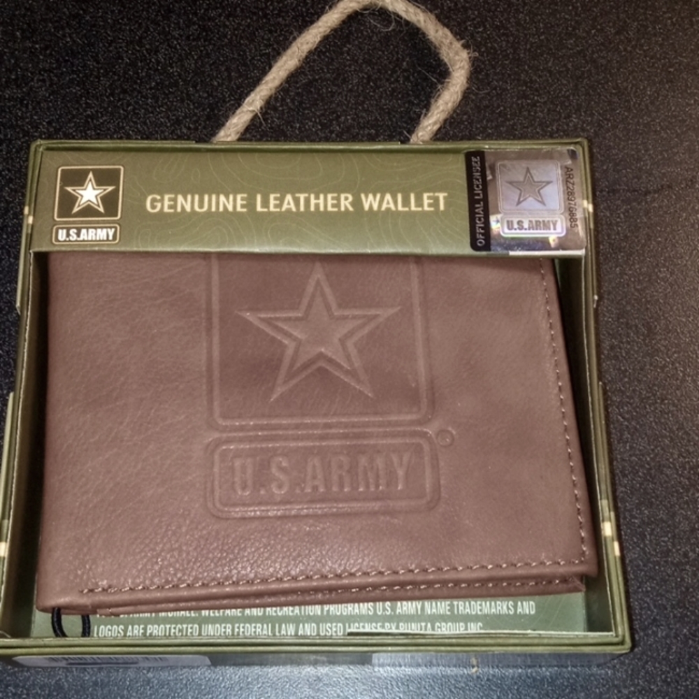 U.S.Army genuine leather bi fold wallet
